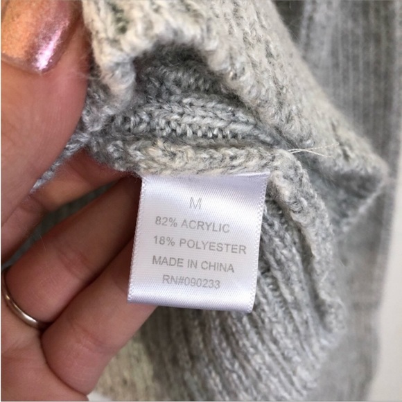 Kendall & Kylie Gray Knit Lace Up Sweater - Picture 13 of 14